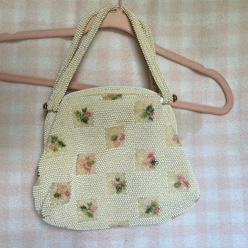 Vintage Beaded flower purse